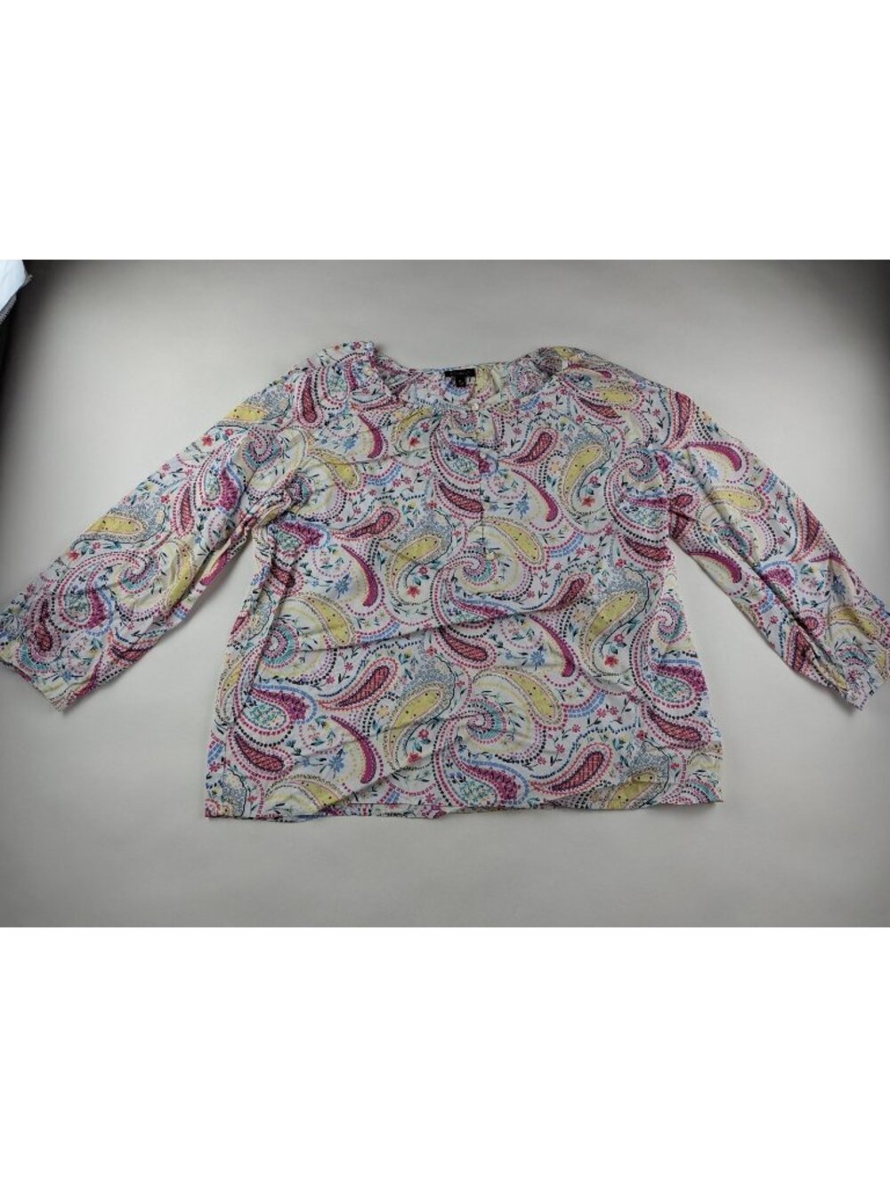 Talbots Paisley Print Long Sleeve Blouse Womens Medium